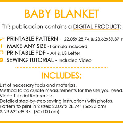 Baby blanket digital sewing tutorial
