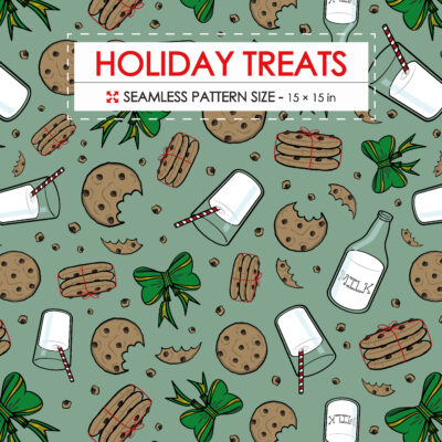 Holiday treats seamless pattern