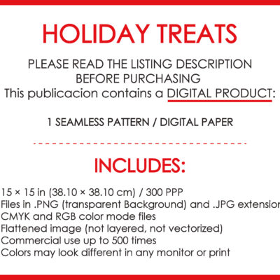 Christmas milk and cookies seamless pattern description