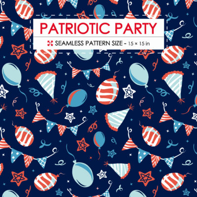 Patriotic Party USA seamless background