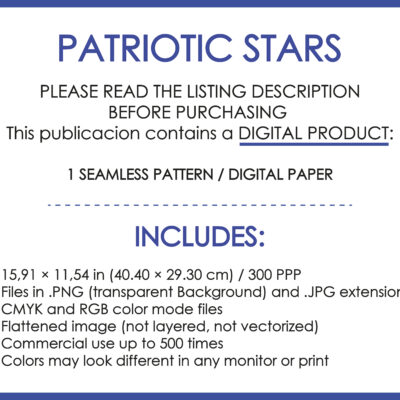 Patriotic USA stars seamless pattern for fabric and digital paper