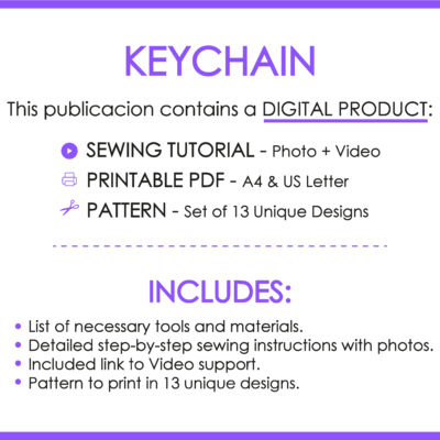 holder keychain easy sewing pattern