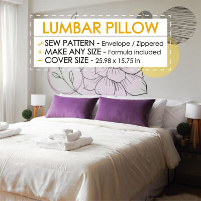bed lumbar pillow sewing pattern finished example