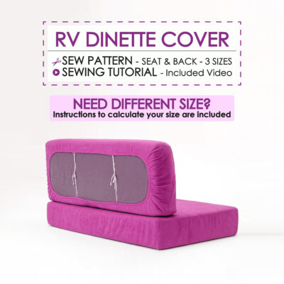 sewing pattern and tutorial RV dinette fitted mattress cover for seat and back