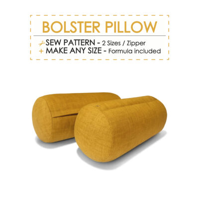 Bolster pillow sewing pattern printable PDF