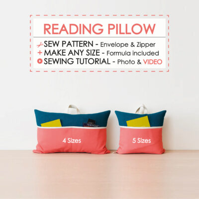 Reading Pocket pillow sewing pattern PDF tutorial
