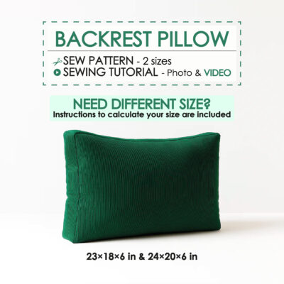 Back cushion sewing pattern PDF