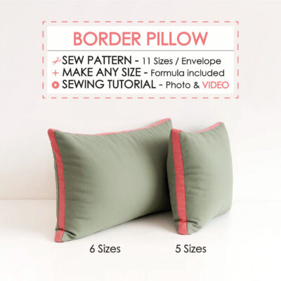 Sew Pattern of Modern Pillow for DIY Home Decor