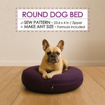 Round dog bed sewing tutorial and pattern