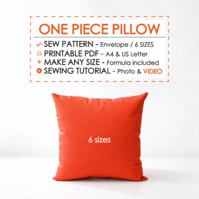 DIY One Piece Throw Pillow Pattern