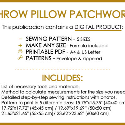 Patchwork decorative cushion sewing tutorial