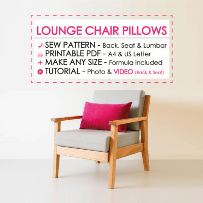 Lounge chair pillows sewing pattern