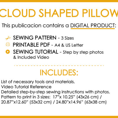 Cloud decorative cushion sewing project