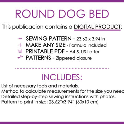 Portadas Puff-12 Pet floor cushion instructions and pattern