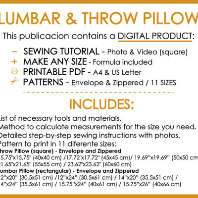 Lumbar Pillow Cover Sewing Instructions