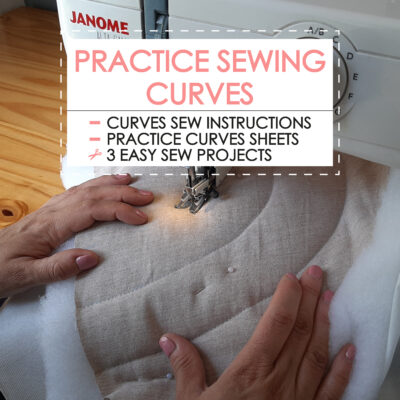 Practice sewing curves with printable sewing exercises for beginners