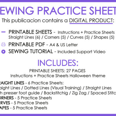 Sewing Practice Sheets-04 Learn yto sew with this Sewing Sheets practice PDF