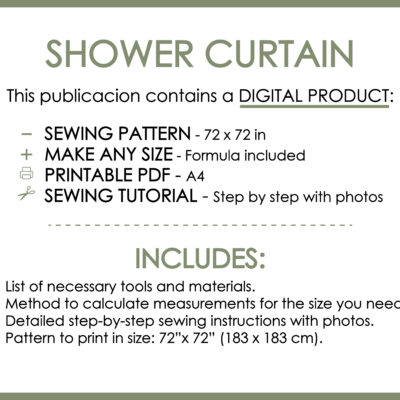 Digital Pattern to print of Bath Curtain