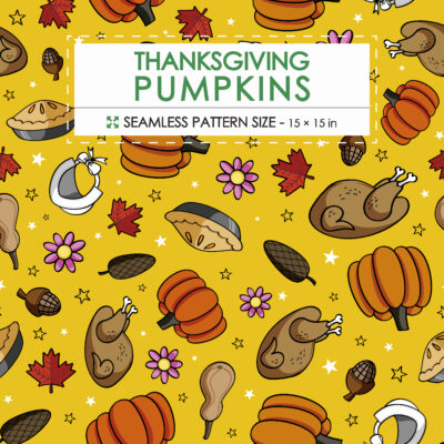 Thanksgiving pumpkin harvest pattern