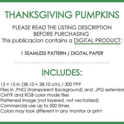 Thanksgiving pumpkin seamless printable