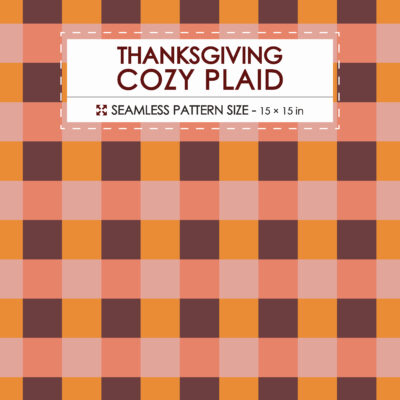 Thanksgiving cozy plaid seamless pattern