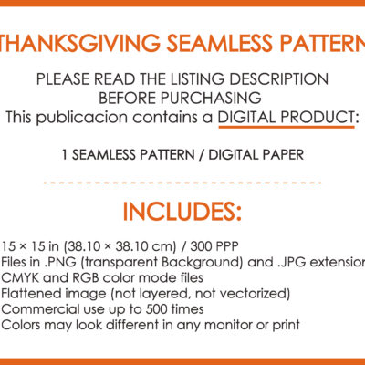 Thanksgiving harvest seamless pattern