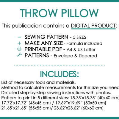 Digital Pattern to print of Throw pillow cover