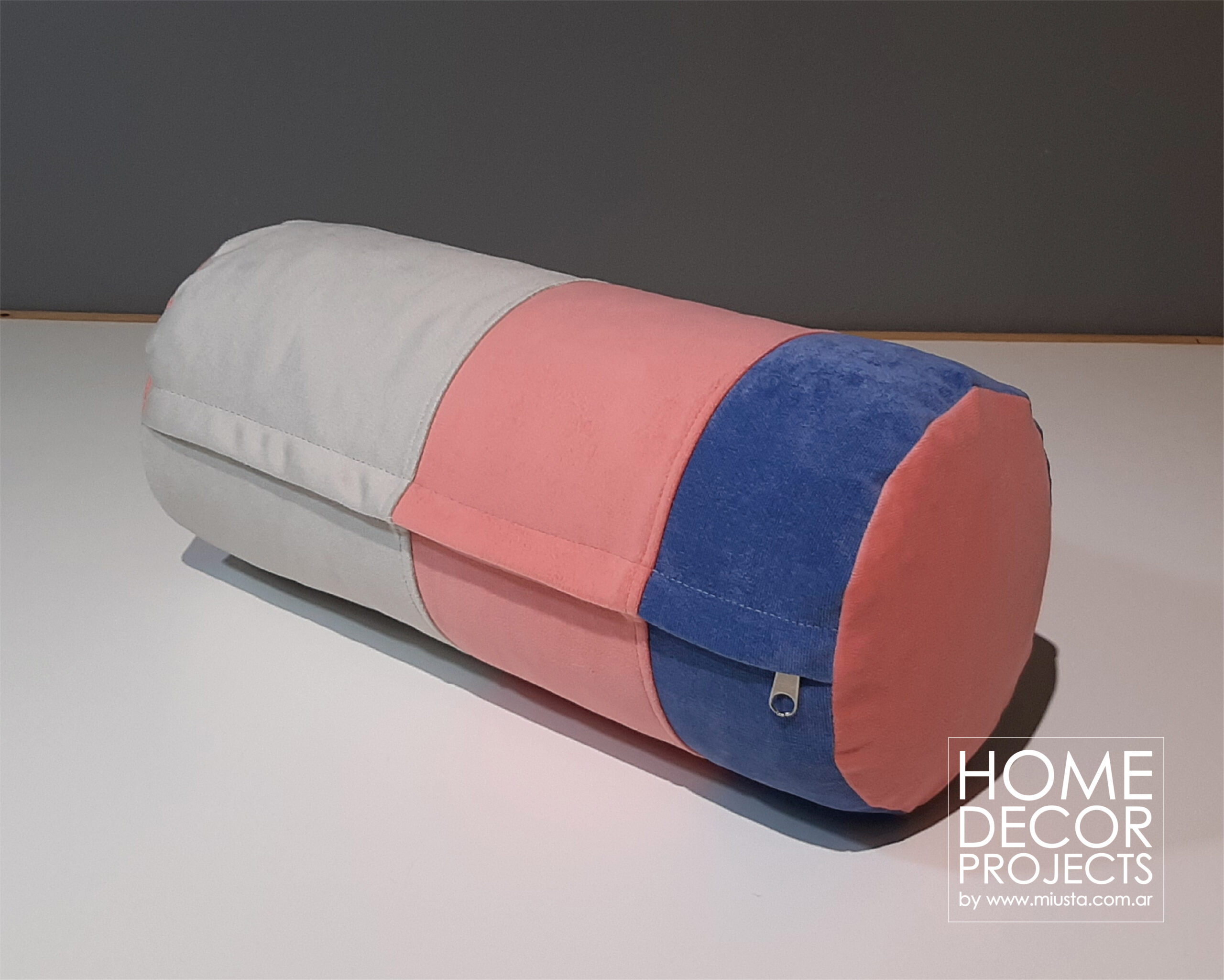 Patchwork Bolster pillow cover with zipper