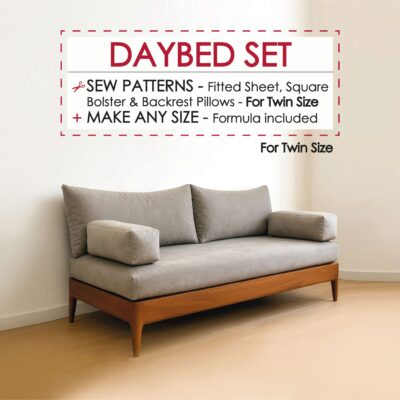 Twin Daybed Cover Sewing Pattern - Set 5