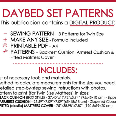 Daybed Set Cushions Pattern-10