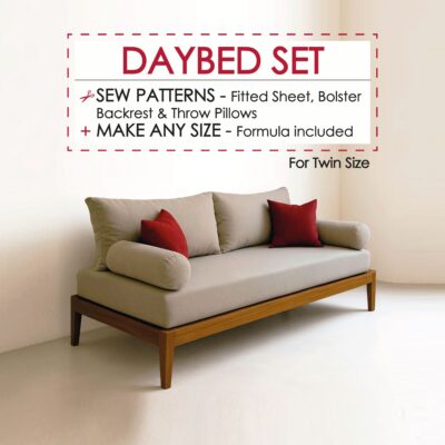 Twin Daybed Cover Sewing Pattern - Set 4