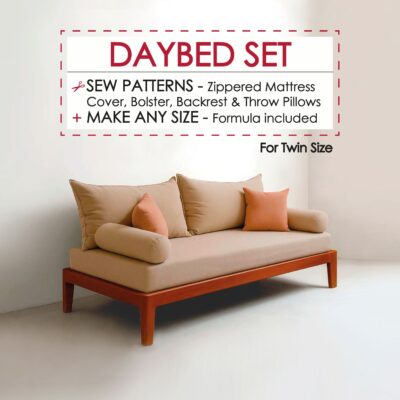 Twin Daybed Cover Sewing Pattern - Set 7