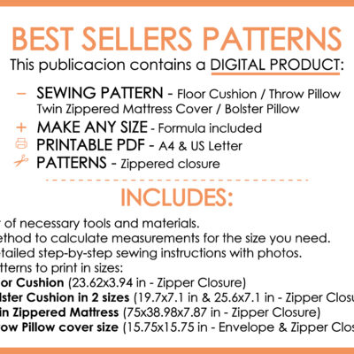 Best seller sewing patterns bundle PDF tutorial preview